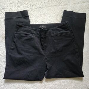 Talbots Heritage Black Cotton Stretch Side Zip Trousers Pants Womens Size 10